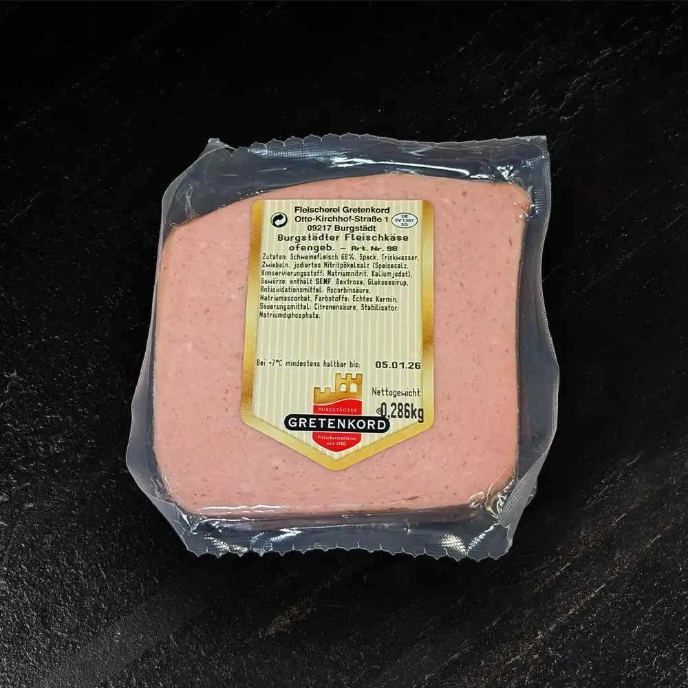 Burgstädter Fleischkäse ofengebacken